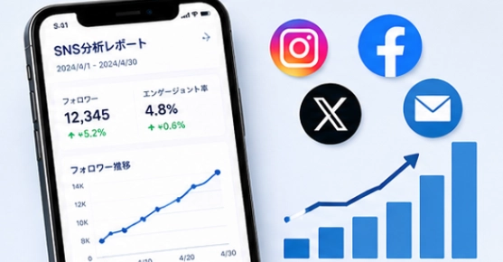 SNSをAI分析するイメージ