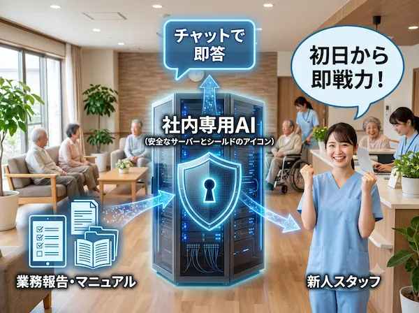 業務情報のAIマーケティング分析のイメージ